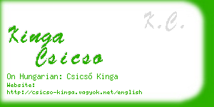 kinga csicso business card